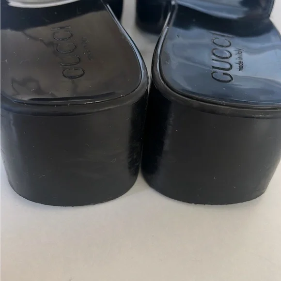 Gucci Black Patent Leather Mules - Picture 3 of 6